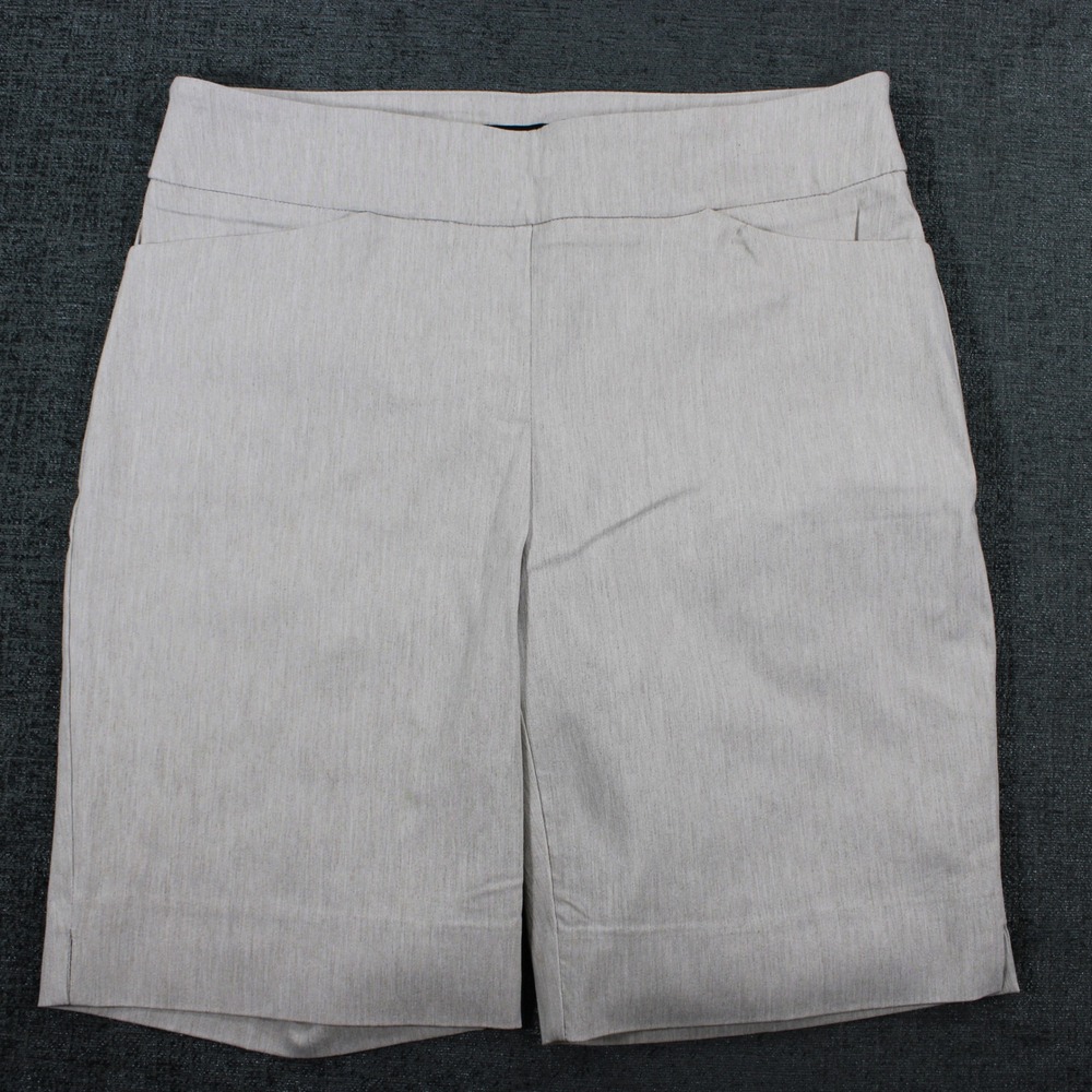 Hilary Radley Womens Beige Pull On Heathered Shorts Size Small D5036-I420